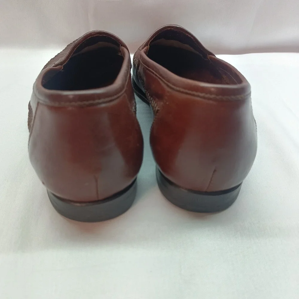 Jean-Pier Clemente Mens Brown Leather Handcrafted Loafers Brazil Slip On Shoes